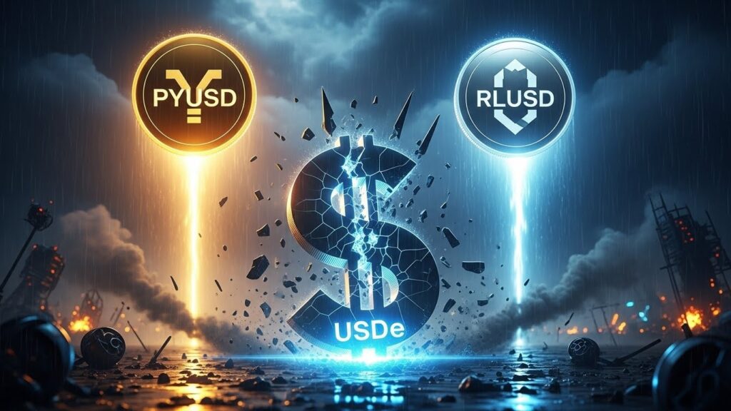 Guerre des Stablecoins : USDe Chute de 7,7 Md$ - InfoCrypto.fr InfoCryptofr Guerre des Stablecoins USDe Chute de 77 Md$