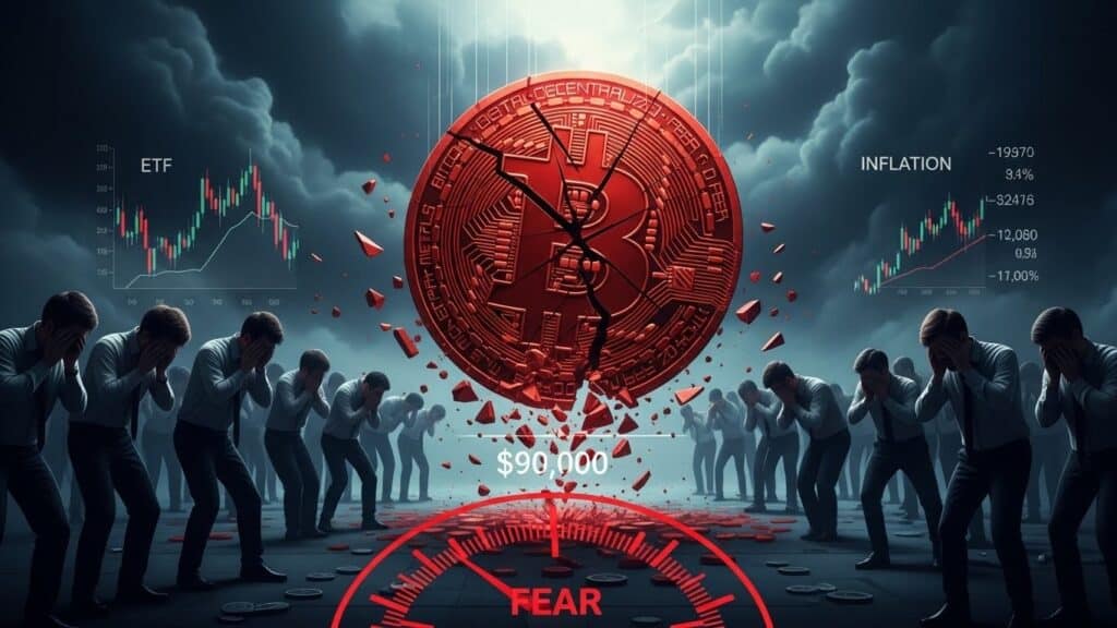 InfoCryptofr   Peur Extrême  Bitcoin Sous 90 000 $ le 19 Décembre