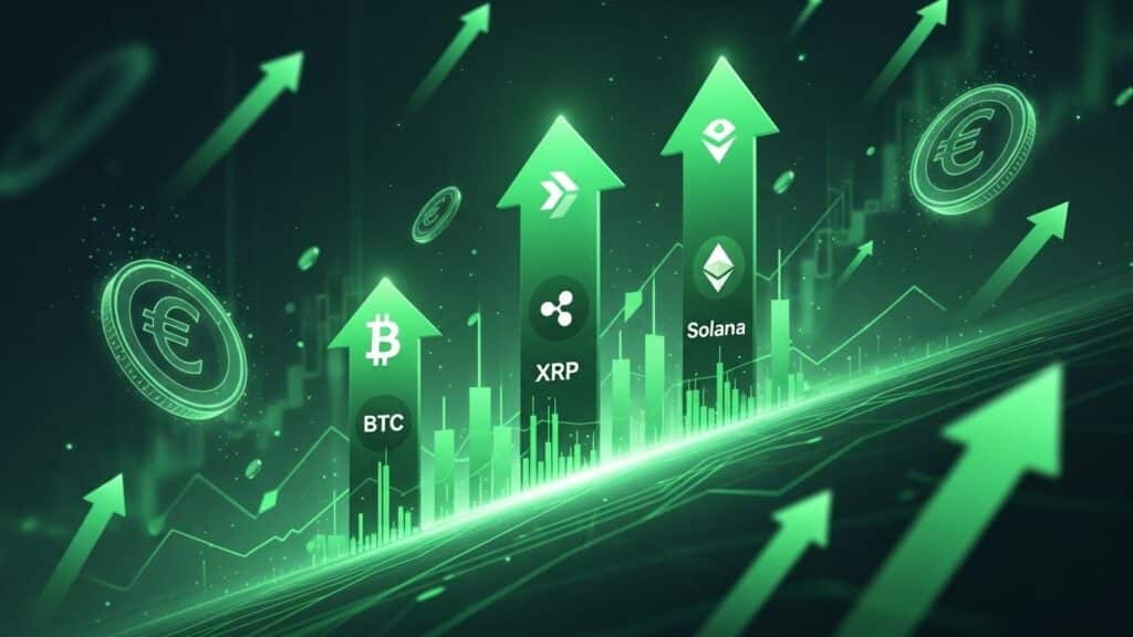 InfoCryptofr   Rebond Crypto  Bitcoin XRP et Solana Remontent