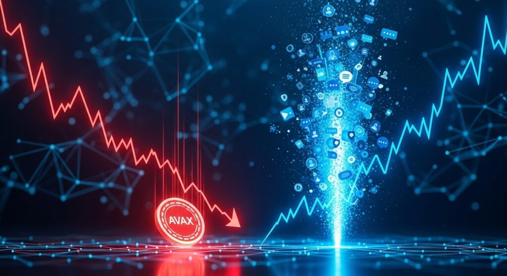 InfoCryptofr   AVAX vers un Plus Bas Historique Malgré Croissance Réseau