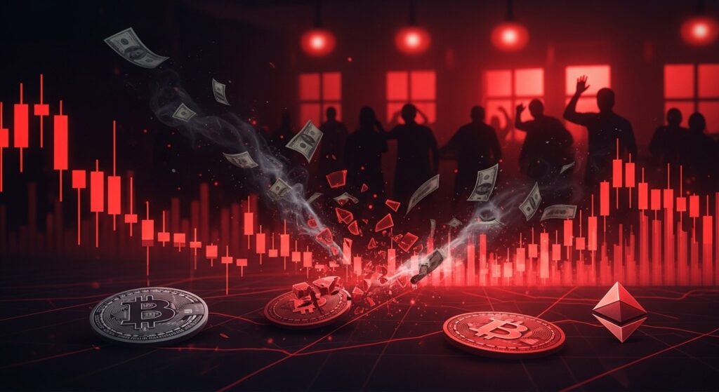 InfoCryptofr   Bain de Sang Crypto  200M$ Liquidés en Une Nuit