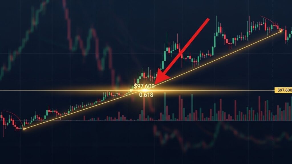 InfoCryptofr   Bitcoin cale à 97600$  rejet Fibonacci en vue