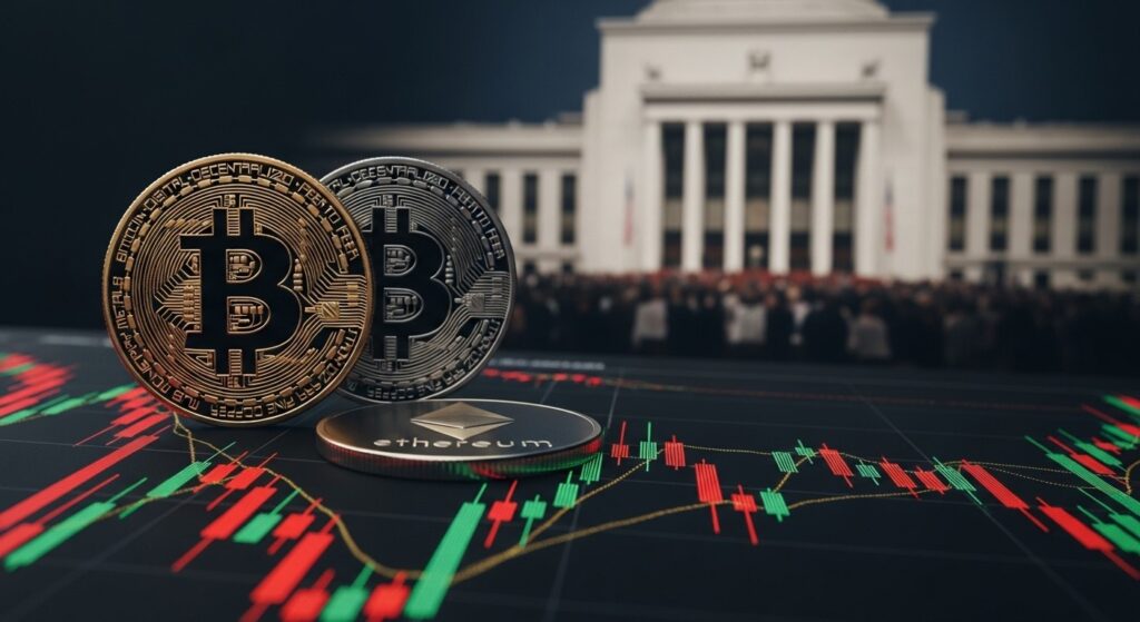 Bitcoin et Ethereum avant le FOMC : Prévisions 2026 - InfoCrypto.fr InfoCryptofr Bitcoin et Ethereum avant le FOMC Prévisions 2026