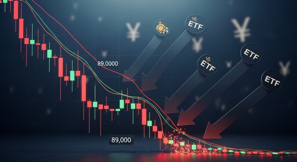 Bitcoin ETFs : 4e jour de sorties massives alors que le BTC chute sous 89K - InfoCrypto.fr InfoCryptofr Bitcoin ETFs 4e jour de sorties massives alors que le BTC chute sous 89K