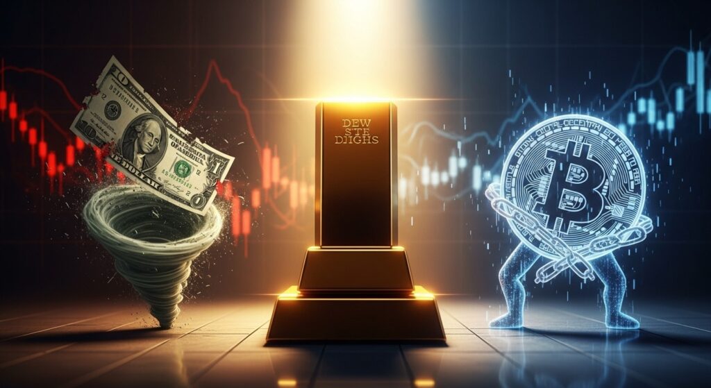 InfoCryptofr   Bitcoin  Pourquoi le Dollar Faible Na Pas Boosté le BTC 