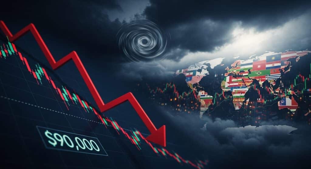 InfoCryptofr   Bitcoin sous 90 000 $  Selloff mondial et tensions géopolitiques