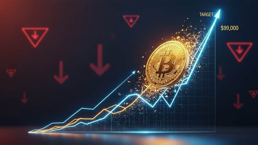 InfoCryptofr   Bitcoin vers 99 000 $ malgré les signaux baissiers