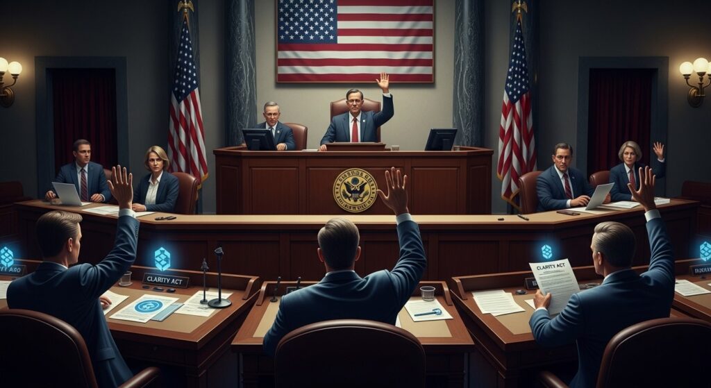 CLARITY Act : Avancée Majeure au Sénat US - InfoCrypto.fr InfoCryptofr CLARITY Act Avancée Majeure au Sénat US