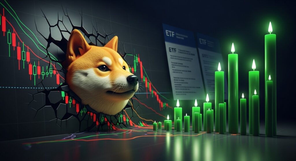 InfoCryptofr   Dogecoin Forme un Pattern Haussier Malgré les ETF