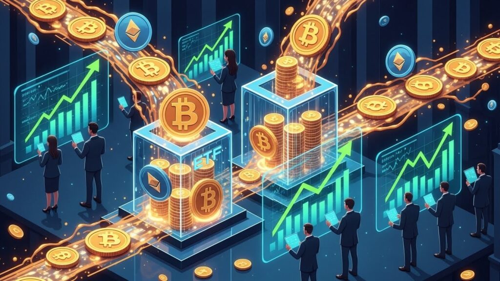 InfoCryptofr   ETF Bitcoin Captent 22 Milliards $ en Une Semaine
