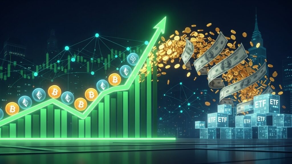InfoCryptofr   ETF Bitcoin Ethereum  +17 Md$ dentrées cette semaine