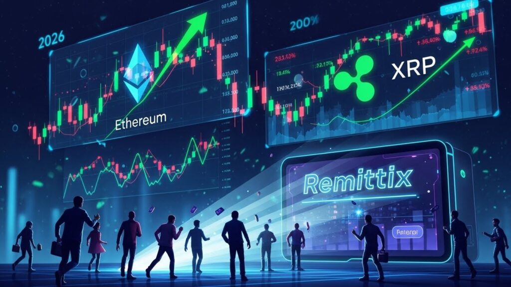 InfoCryptofr   Ethereum et XRP Bullish Remittix Domine 2026