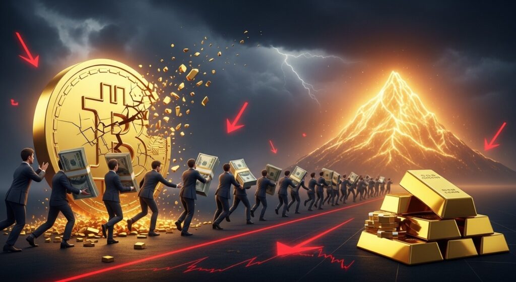 Exode de Capitaux : Bitcoin Abandonné pour Cash et Or - InfoCrypto.fr InfoCryptofr Exode de Capitaux Bitcoin Abandonné pour Cash et Or
