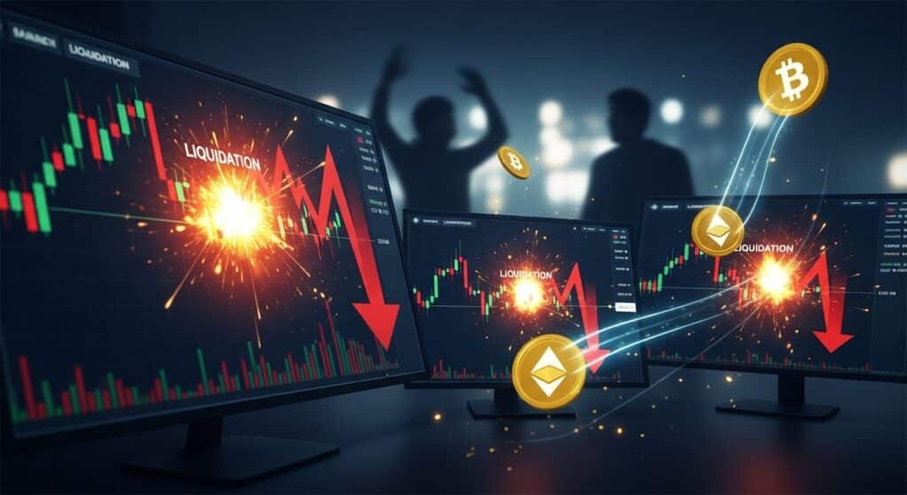 InfoCryptofr   Liquidations Crypto  108 Milliard Effacés en 24h