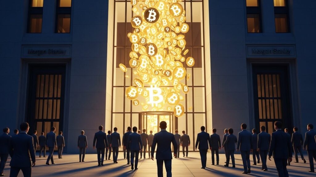 InfoCryptofr   Morgan Stanley Lance un ETF Bitcoin  Signe Bullish Majeur