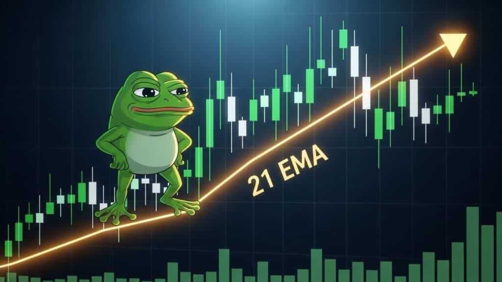InfoCryptofr   PEPE Tient la 21 EMA  Signe de Reversal Haussier 