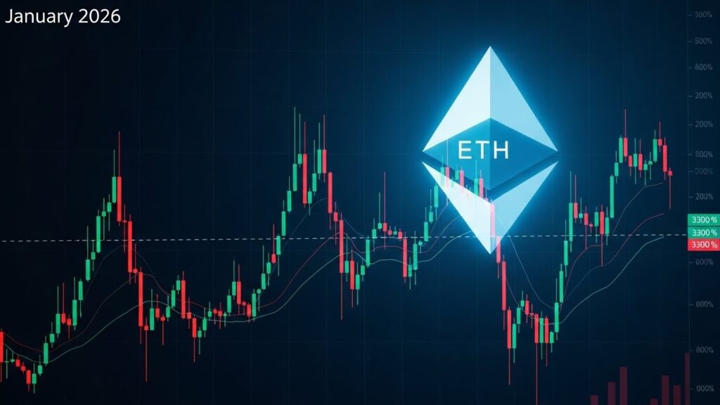 InfoCryptofr   Prédiction Ethereum 2026  Le Support à 3300$ est Crucial