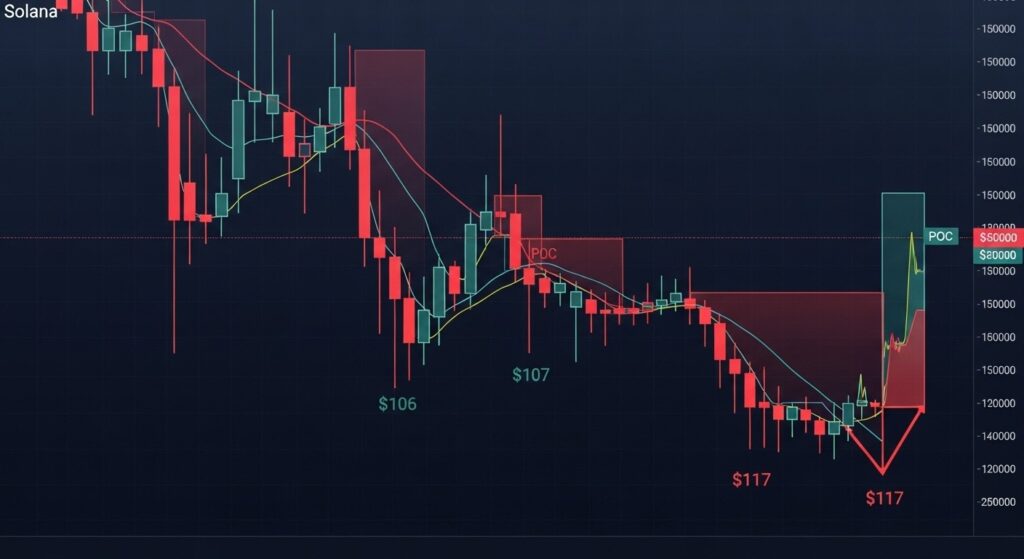 InfoCryptofr   Solana perd son support majeur risque vers 117$