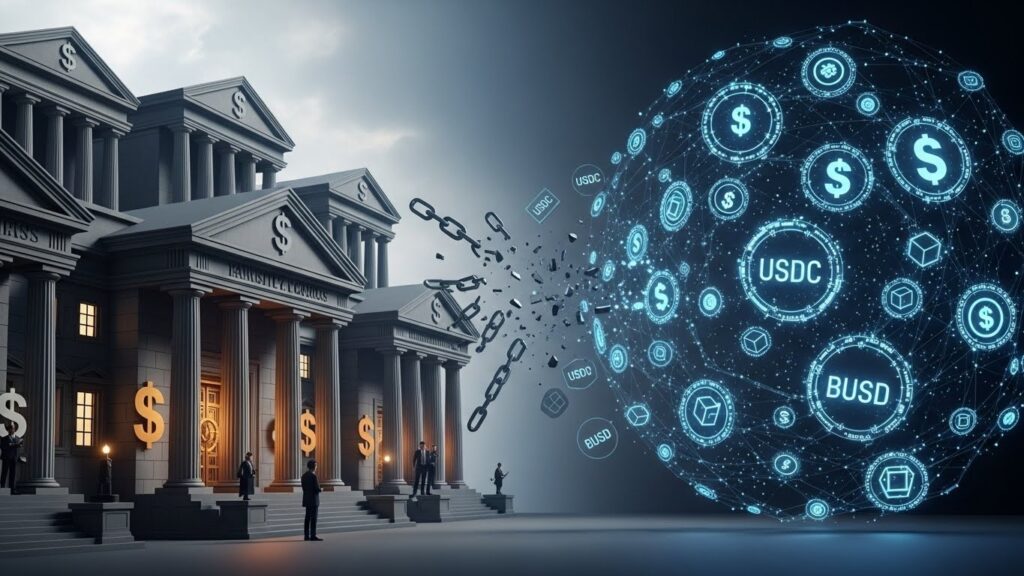 InfoCryptofr   Stablecoins à Rendement  Le Danger dun Système Bancaire Parallèle Selon JPMorgan