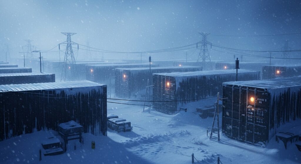 InfoCryptofr   Tempête Fernan  Minage Bitcoin et Crise Électrique US