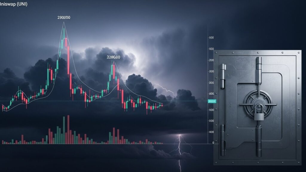 InfoCryptofr   Uniswap  Double Top Bearish et Baisse du TVL