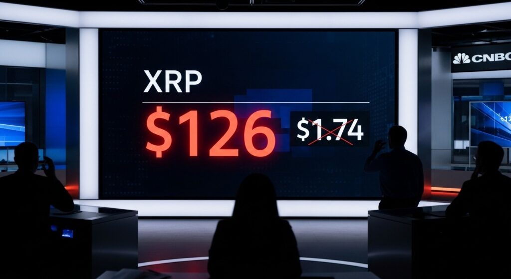 InfoCryptofr   XRP à 126 $ sur CNBC  Le Bug qui Relance les Spéculations