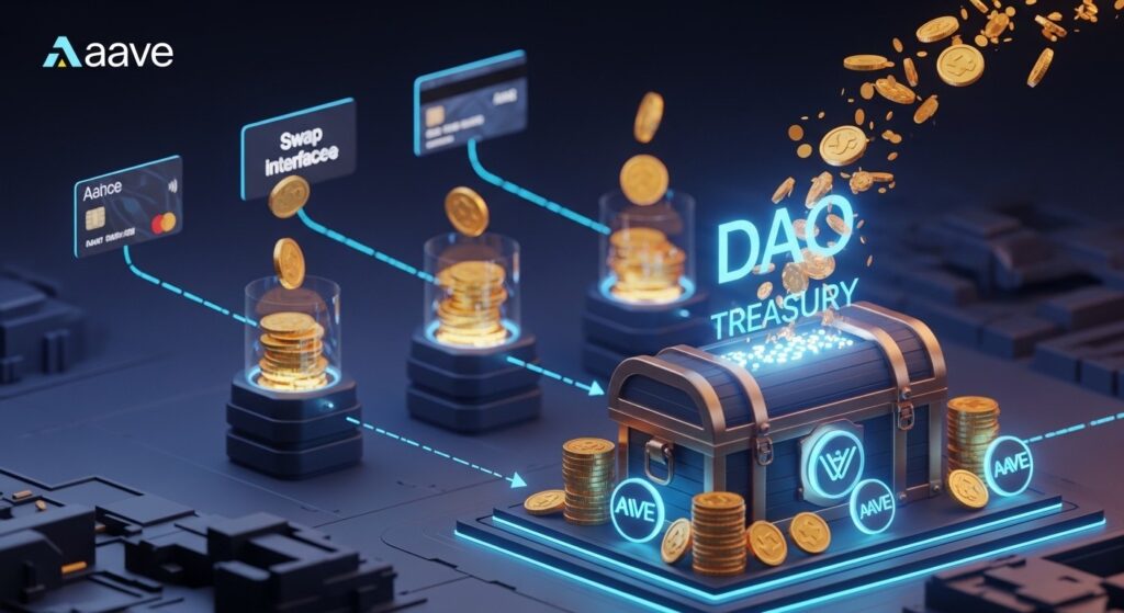 InfoCryptofr   Aave Labs Propose 100 des Revenus à lAAVE DAO