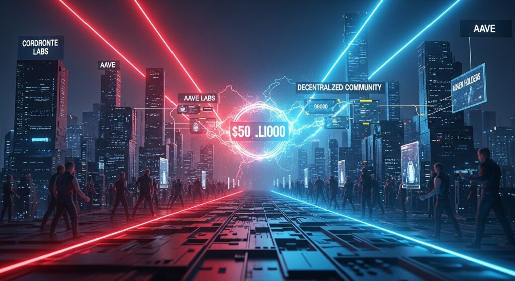 InfoCryptofr   Aave Labs vs DAO  Le Conflit à 50M$ qui Ébranle la DeFi