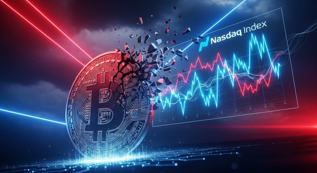 InfoCryptofr   Alerte Hayes 2026  Bitcoin vs Nasdaq en crise