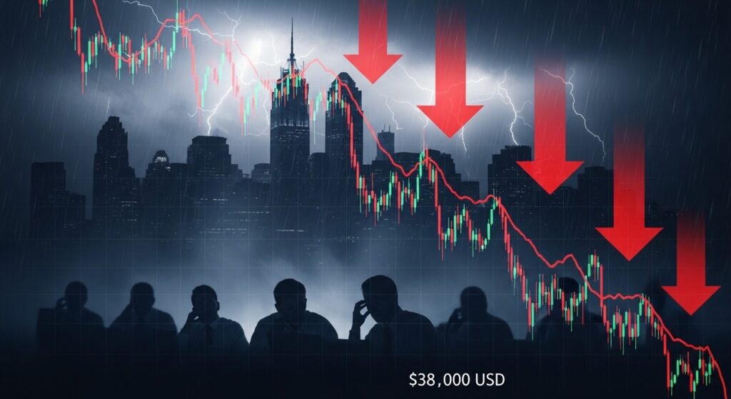 InfoCryptofr   Bitcoin à 38 000 $  Wall Street anticipe une chute violente