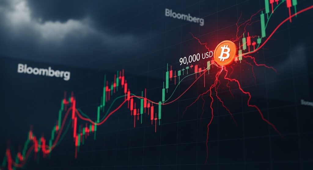 InfoCryptofr   Bitcoin à 90 000 $  Le Vrai Stress Test Selon Bloomberg
