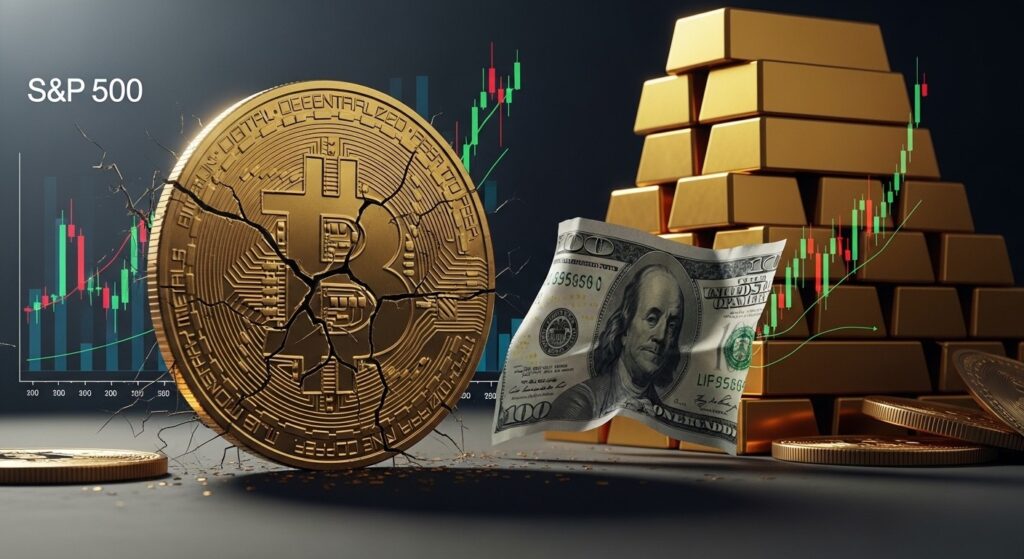 Bitcoin et Dollar Fragiles : Or et S&P 500 Prêts à Exploser ? - InfoCrypto.fr InfoCryptofr Bitcoin et Dollar Fragiles Or et SP 500 Prêts à Exploser
