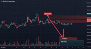 InfoCryptofr   Bitcoin Risque Correction Vers 62 000 $