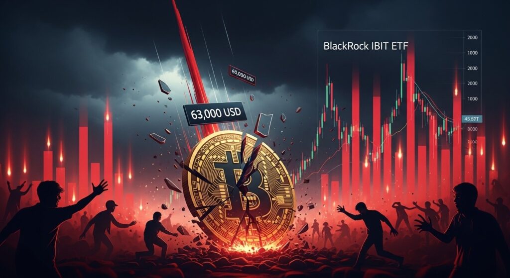 InfoCryptofr   Bitcoin sous 63k  record historique pour lETF BlackRock IBIT