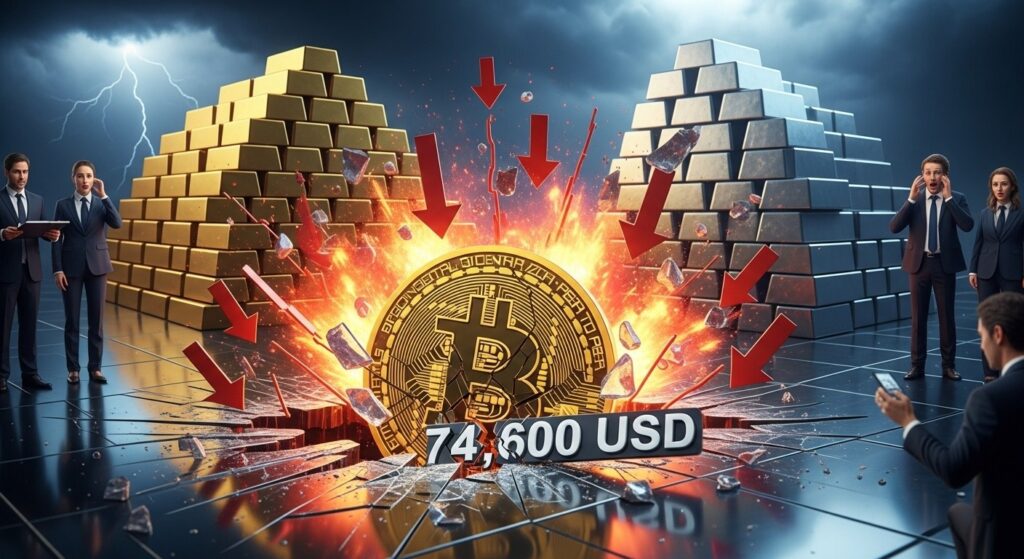 InfoCryptofr   Bitcoin sous 75 000 $  28 milliards évaporés des ETF