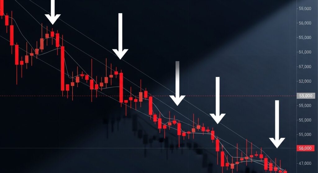 InfoCryptofr   Bitcoin vers 54 860 $  Analyse du bearish breakdown