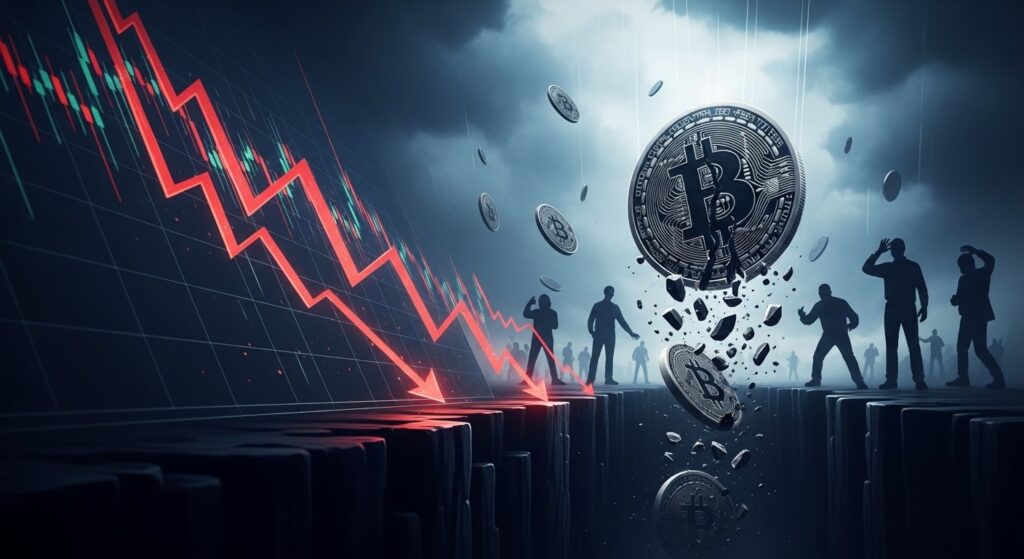 InfoCryptofr   Chute Brutale du Marché Crypto   2T$ depuis le Pic