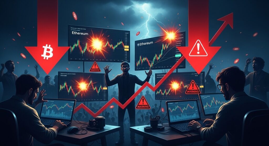 InfoCryptofr   Chute Crypto  +25 Md$ Liquidés Peur Extrême