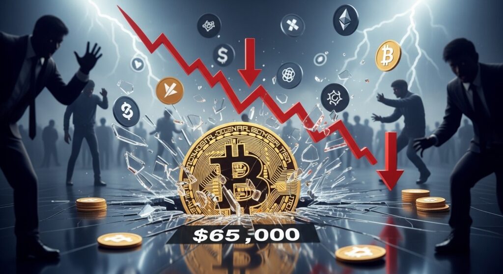 InfoCryptofr   Crypto 23 Février 2026  BTC Sous 65K SOL et Altcoins Plongent