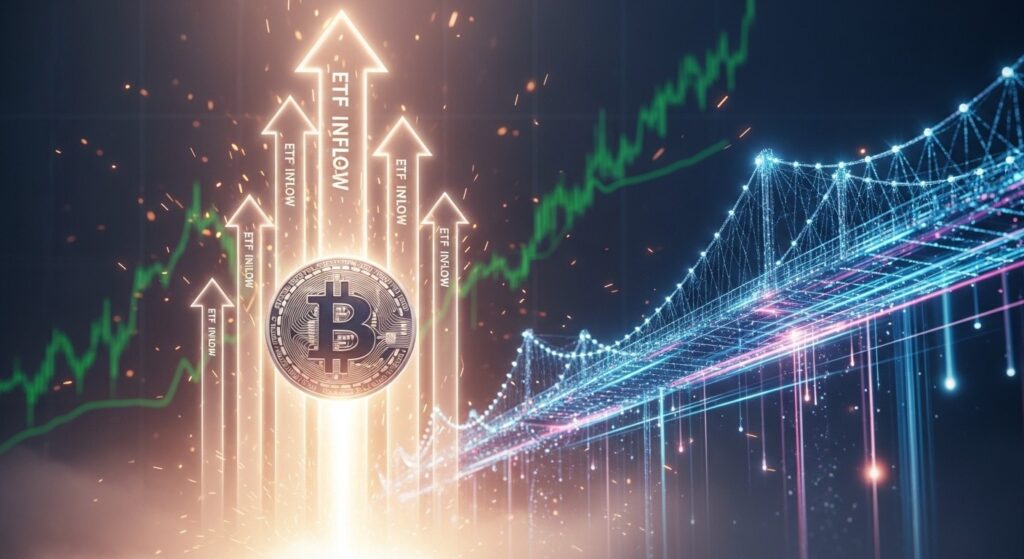 ETF Bitcoin : Flux Entrants au Pic en 18 Jours - InfoCrypto.fr InfoCryptofr ETF Bitcoin Flux Entrants au Pic en 18 Jours