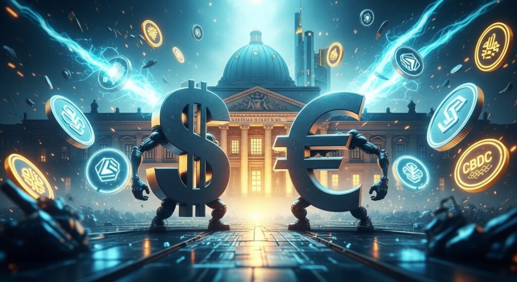 Guerre Dollar vs Euro : Bundesbank Veut Stablecoin et MNBC - InfoCrypto.fr InfoCryptofr Guerre Dollar vs Euro Bundesbank Veut Stablecoin et MNBC