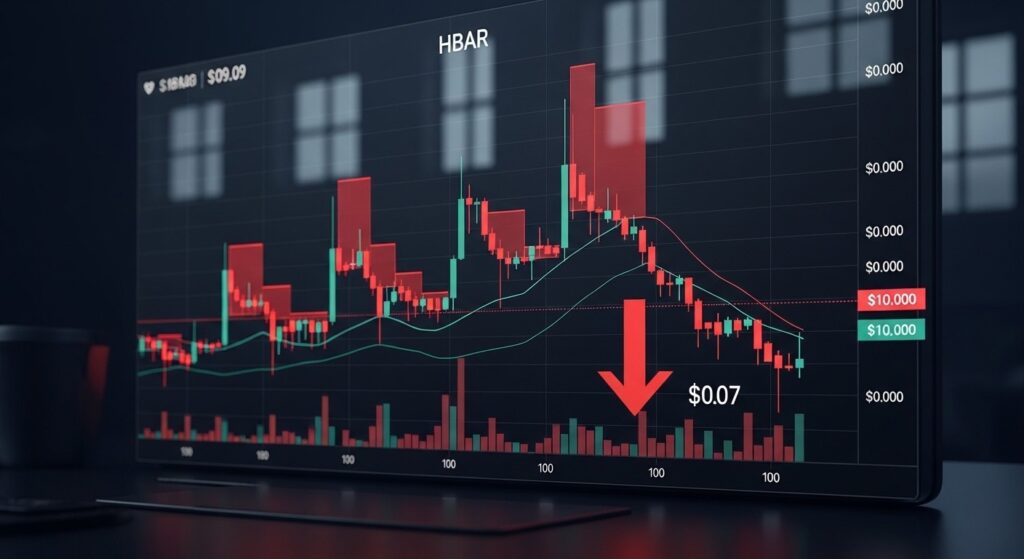 HBAR Menace Correction Vers 0,07 $ - InfoCrypto.fr InfoCryptofr HBAR Menace Correction Vers 007 $