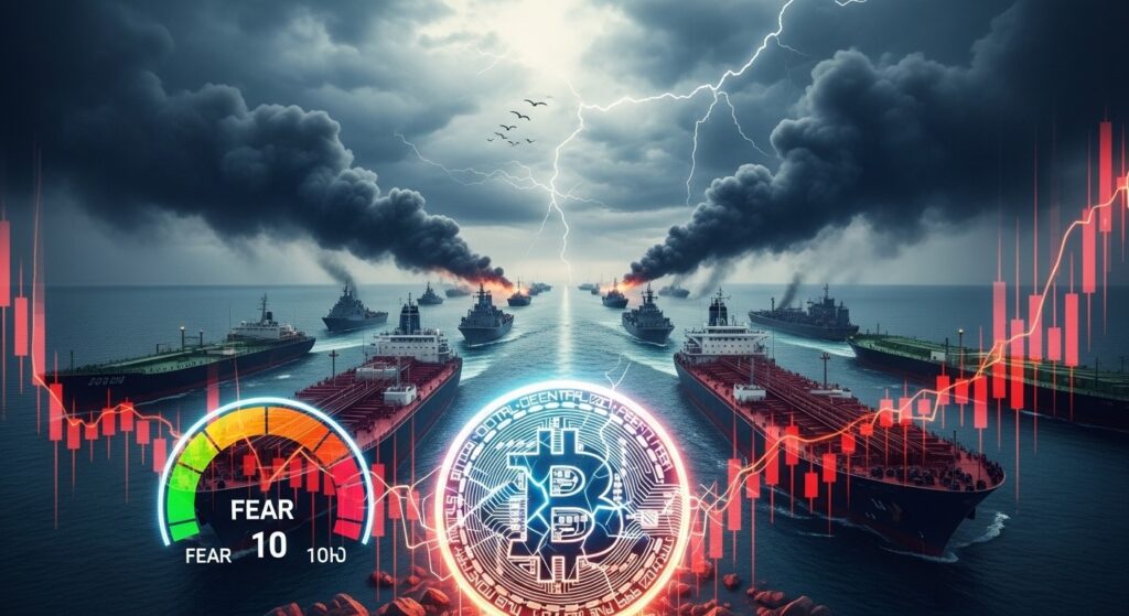 InfoCryptofr   Indice de Peur Crypto à 10  Tensions Hormuz