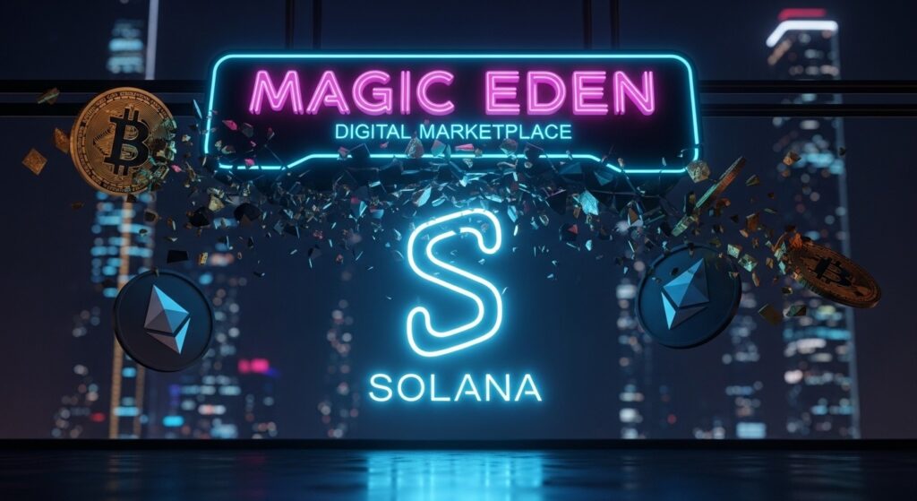 InfoCryptofr   Magic Eden Quitte Bitcoin et EVM