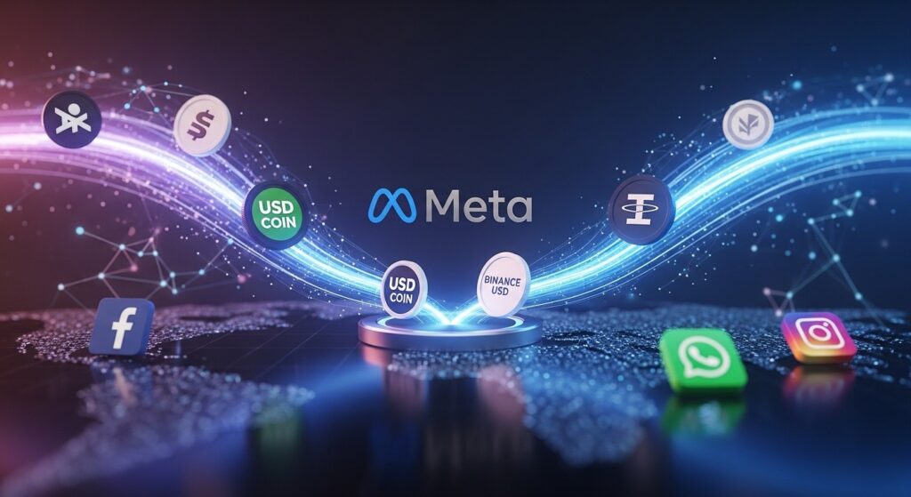 InfoCryptofr   Meta Intègre les Stablecoins sur ses Apps en 2026