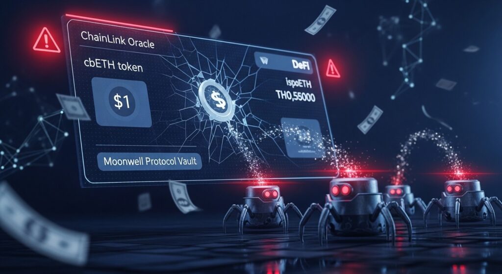 InfoCryptofr   Moonwell Perd 178M$ sur un Bug Oracle cbETH
