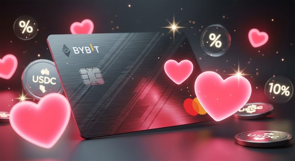 Offre Saint-Valentin Bybit Card 2026 : 10% Cashback - InfoCrypto.fr InfoCryptofr Offre Saint Valentin Bybit Card 2026 10 Cashback