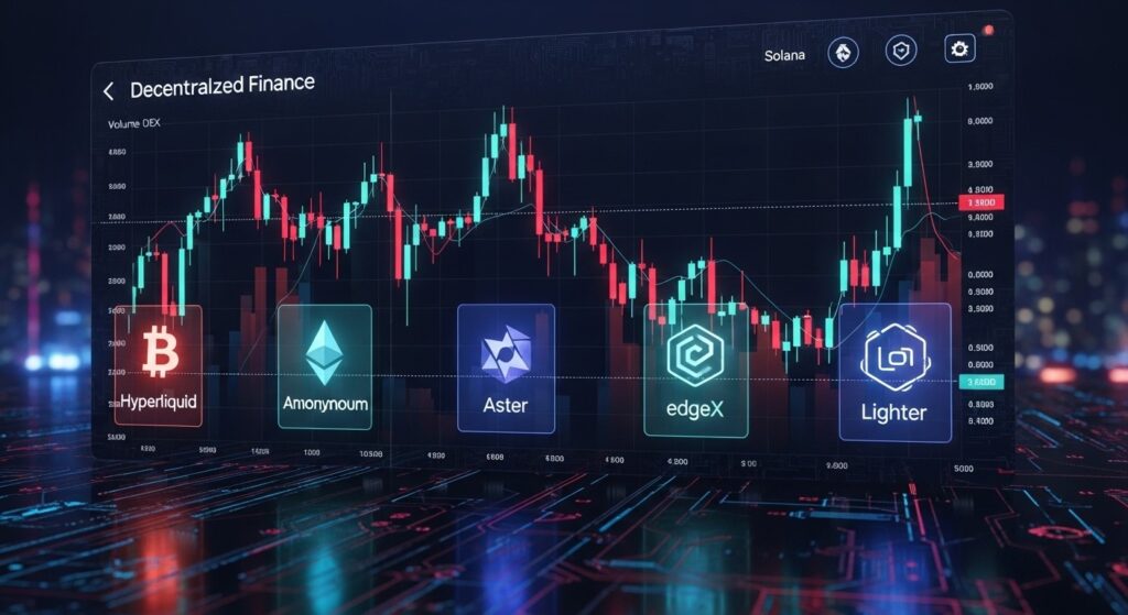 InfoCryptofr   Perp DEX  Hyperliquid Aster edgeX et Lighter explosent