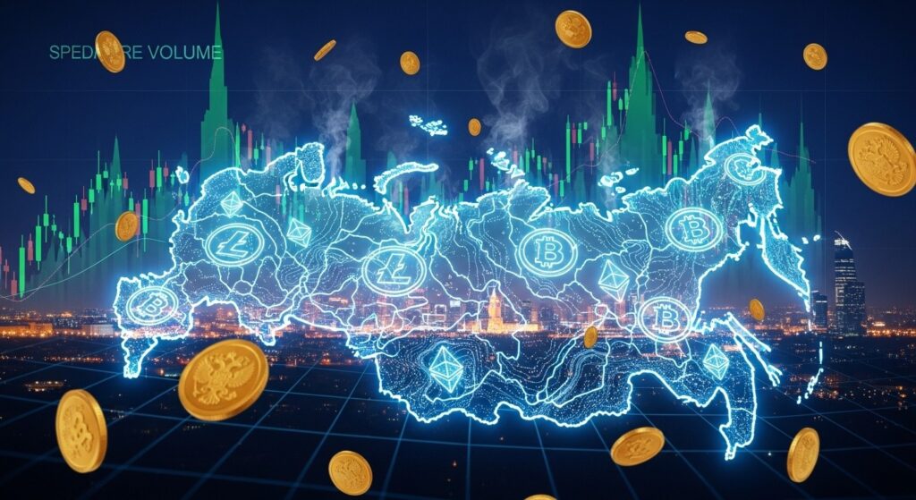 InfoCryptofr   Russie  Trading Crypto Explose à 640 M$ par Jour