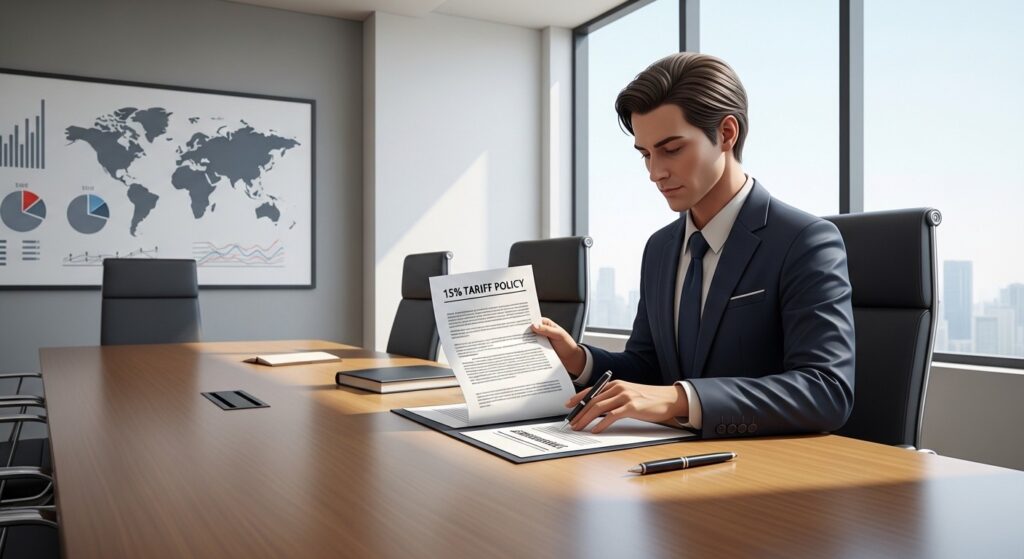 InfoCryptofr   Tarifs Trump 15  Impact sur Bitcoin et Crypto